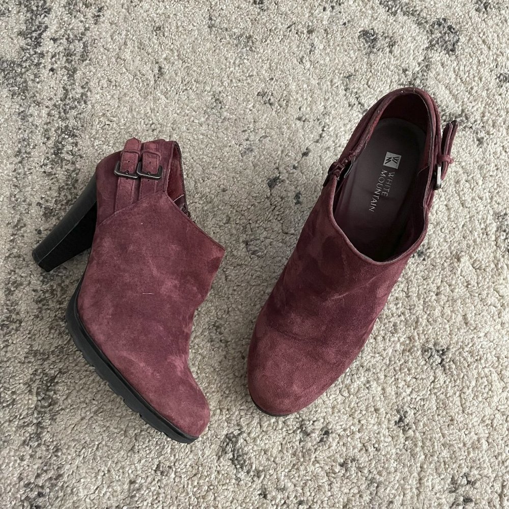 White Mountain Bordeaux Sneaky Ankle Boots 7.5